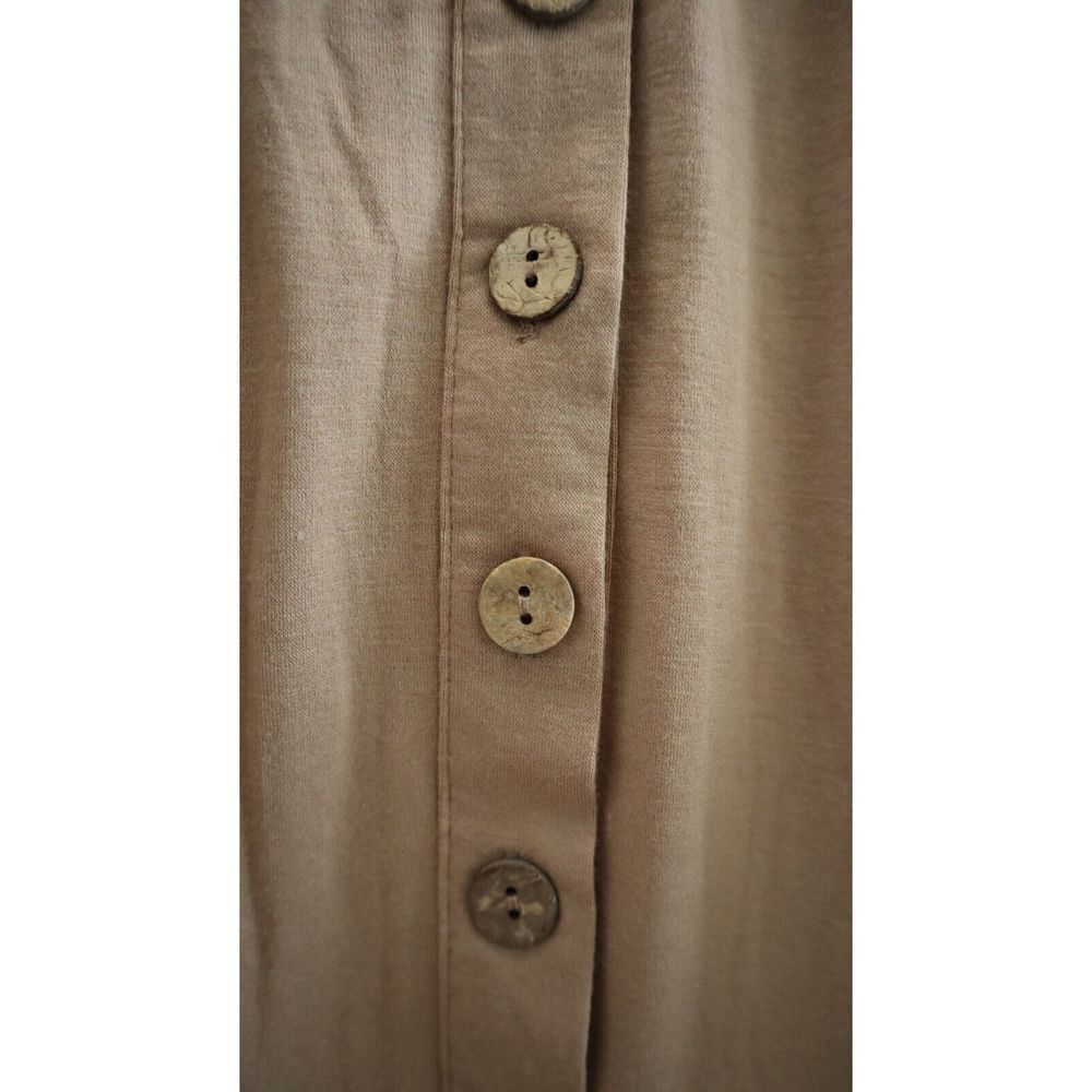 Blencot YL5W2211257 Women's Sz Large Khaki Sleeveless Button Down Casual Dress - Picture 4 of 9